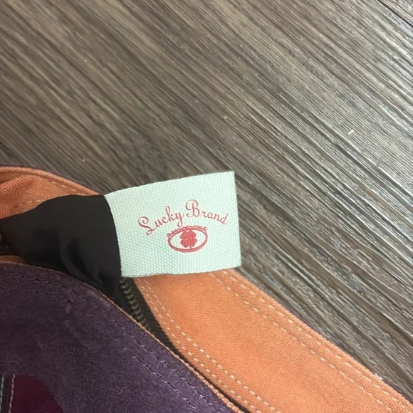 Lucky brand  NWOT suede, leather  and fabric Patchwork Shoulder Bag - Multicolor - Picture 9 of 9